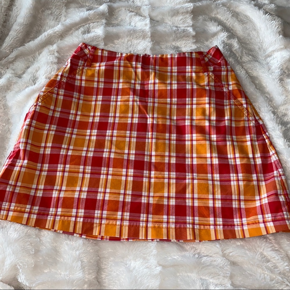 Vintage Plaid Esprit Skirt Size Sz. 3/4